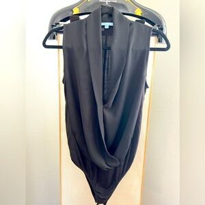 ♟️🕶️ ANTONIO MELANI BLACK COWEL NECK BODYSUIT♟️🕶️